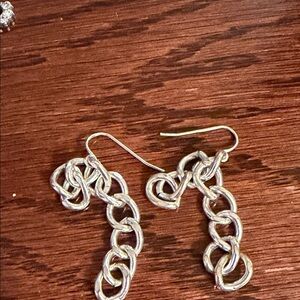 Elegant Silver Chain Link Earrings
